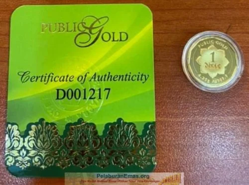 1 dinar 24K tempatan Public Gold mesra Ar-Rahnu
