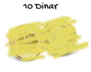 10 Dinar tempatan 24k Public Gold