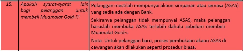 Akaun pelaburan emas Bank Muamalat Gold-i FAQ15
