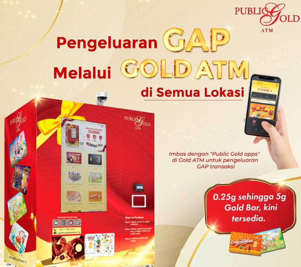 Keluarkan emas daripada Akauan GAP melalui Gold ATM.