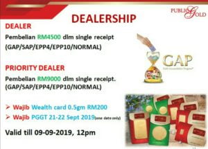 Promosi Dealer Public Gold 5-9 September 2019.