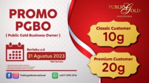 Promosi Dealer Public Gold warga Indonesia Augustus 2023