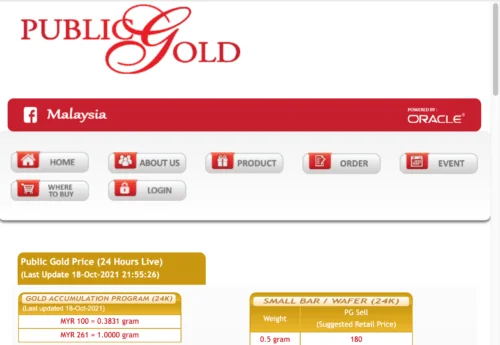 Pelaburan emas Public Gold.