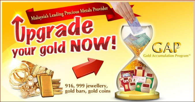Infografik 4: Jual emas 916, 999 atau emas perhiasan jenama lain dengan harga tinggi untuk tukar kepada emas GAP 24K LBMA Goldbar atau Dinar Public Gold.